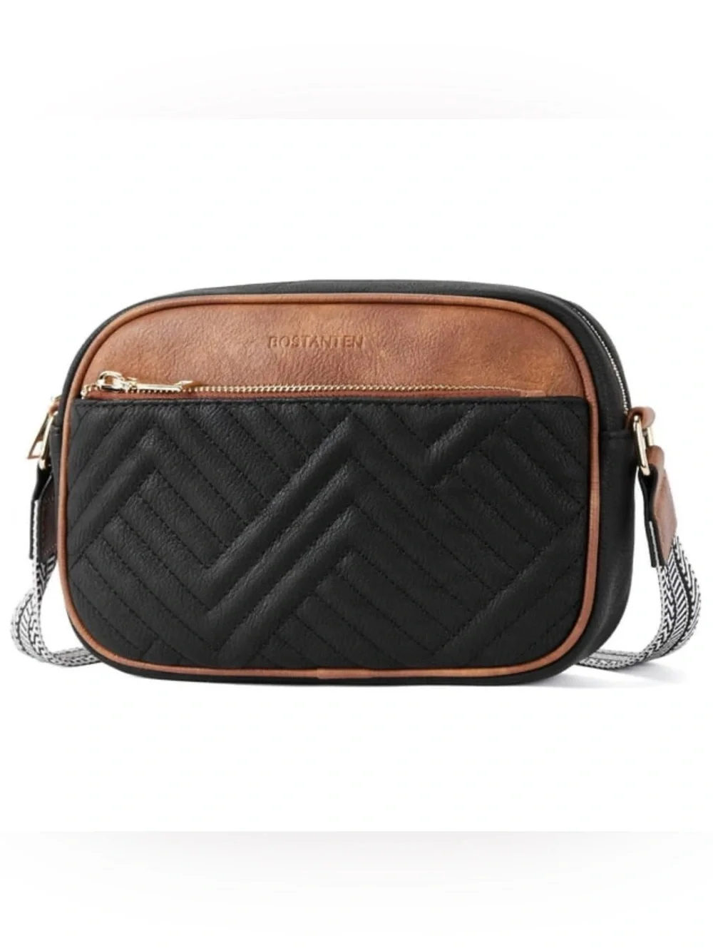 BOSTANTEN Quilted Crossbody Bag Vegan Leather Travel Resortwear Boho Festival - Picture 2 of 13